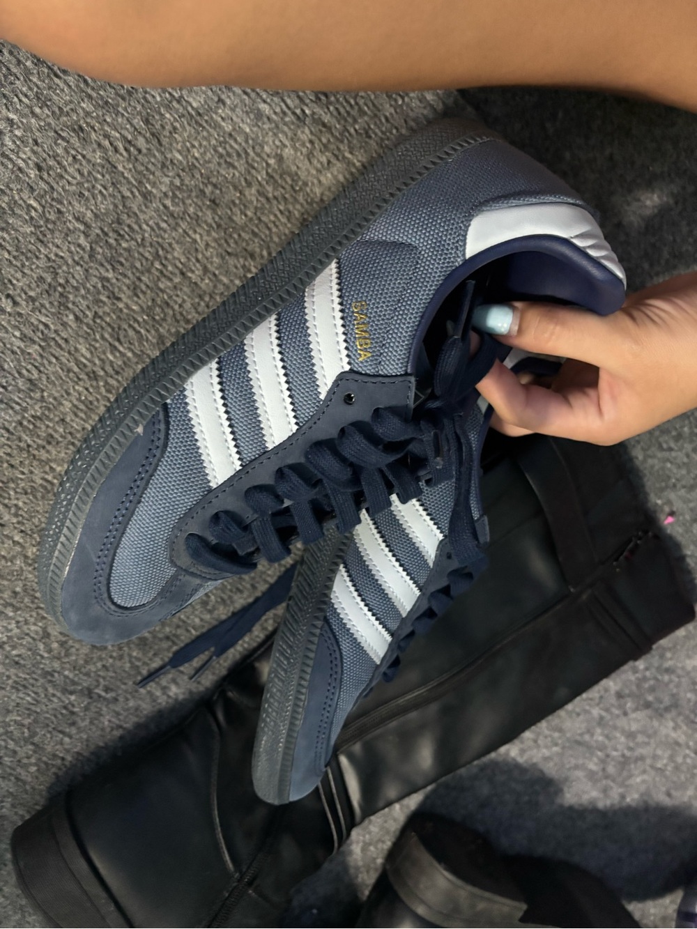adidas Men’s Navy Blue Athletic Sneakers